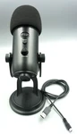 Logitech Blue Yeti Usb Microphone Black 888-000322 W/ Cord, Stand #203. Fixed Price $34.99.